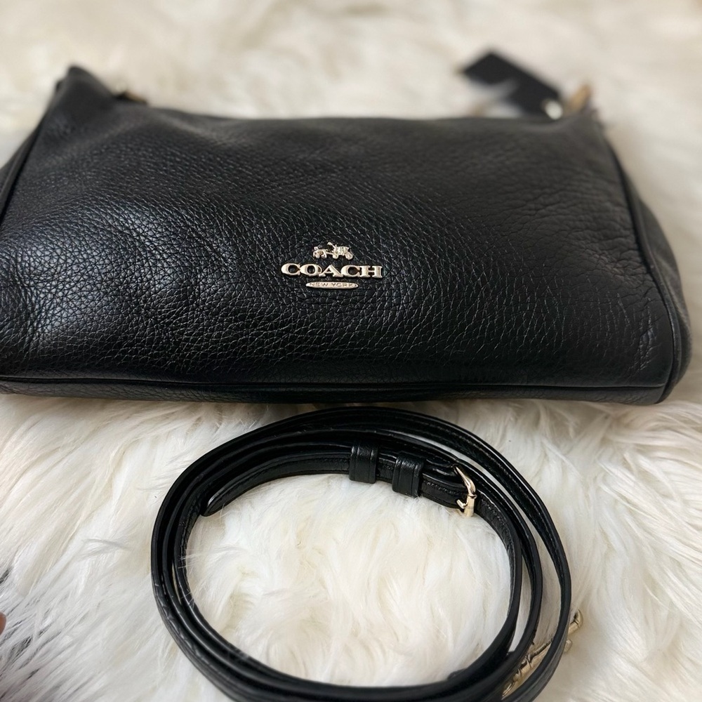 Coach Luxury Pebble Leather Convertible Crossbody Handbag Purse#F3666 - Picture 8 of 13